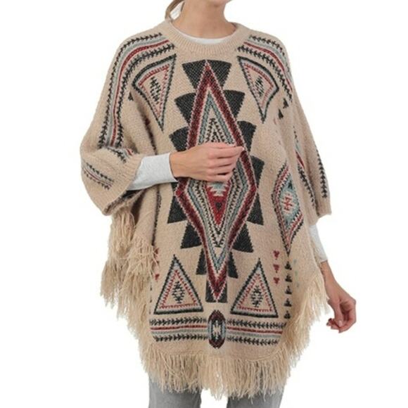 Fadivo Navajo Aztec Pattern Taupe - Picture 1 of 2